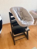 Hochstuhl Stokke Tripp Trapp schwarz mit Aufsatz+ Babysitz