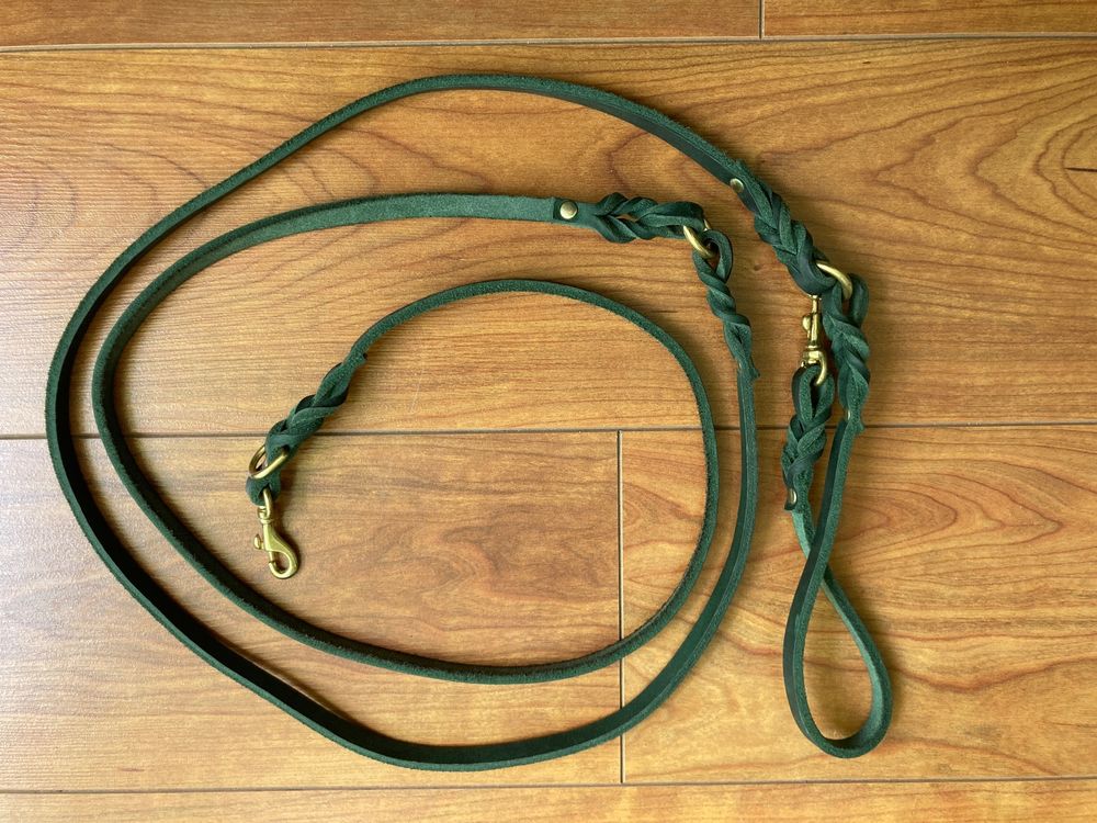 Hundeleine Aus Echtleder – 120 Cm, Für Große Hunde, Bis 70 Kg Zugkraft