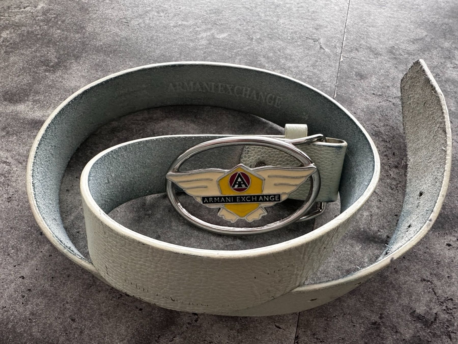Armani Cinture: Vintage Armani Exchange Belt, White, Size 34 – Usato da Wilen b. Wollerau venduto da ccgold