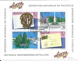 SUISSE 1990 Bloc HELVETIA GENEVE 90