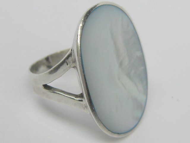 Anelli: Vintage Silber Ring 925 Perlmutt Gr. 63 – Usato da Ermatingen venduto da Decovin 3