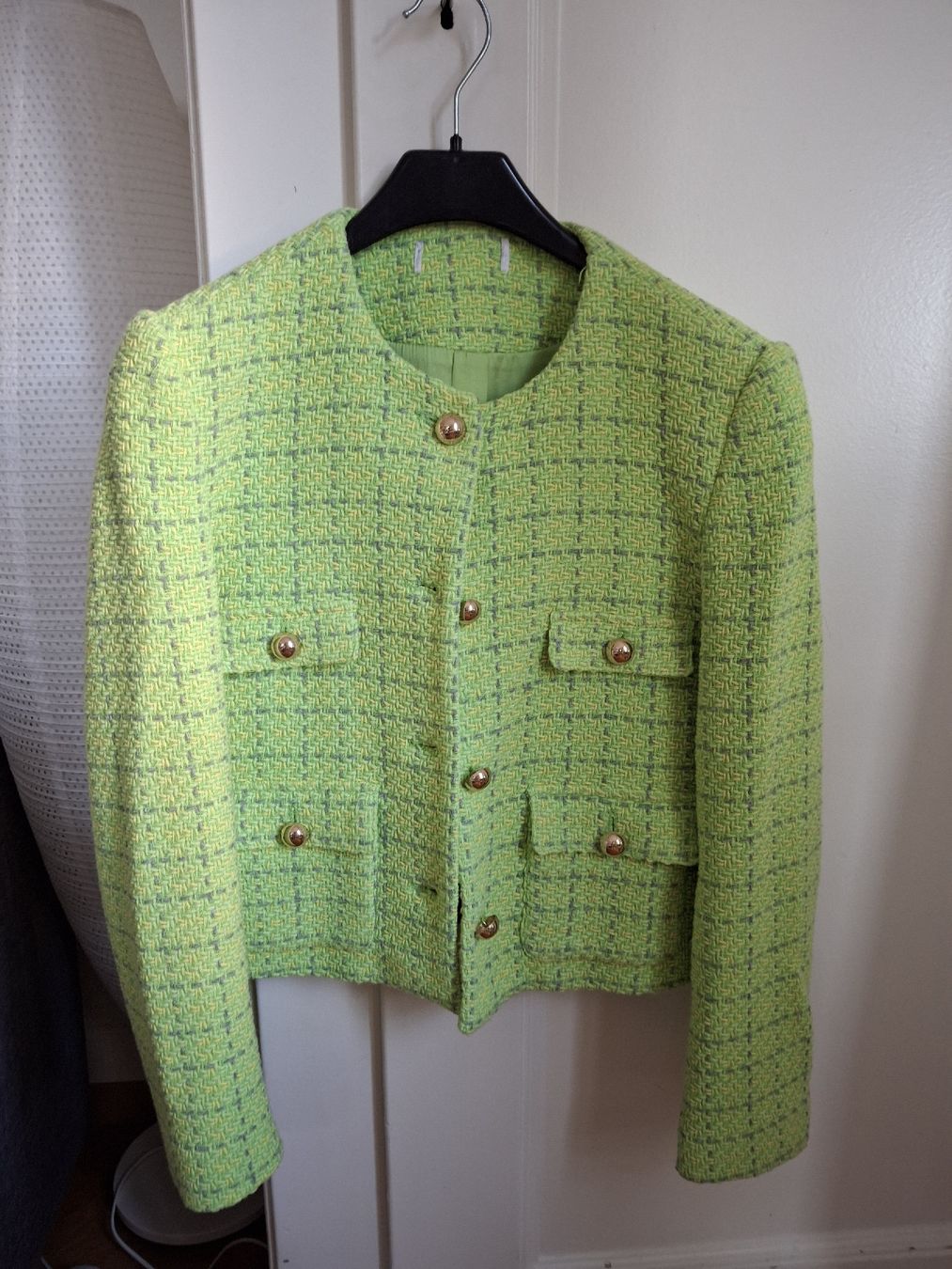 Mango Giacche: Court blazer Mango vert en tweed S  – Usato da Lausanne venduto da Cognitia