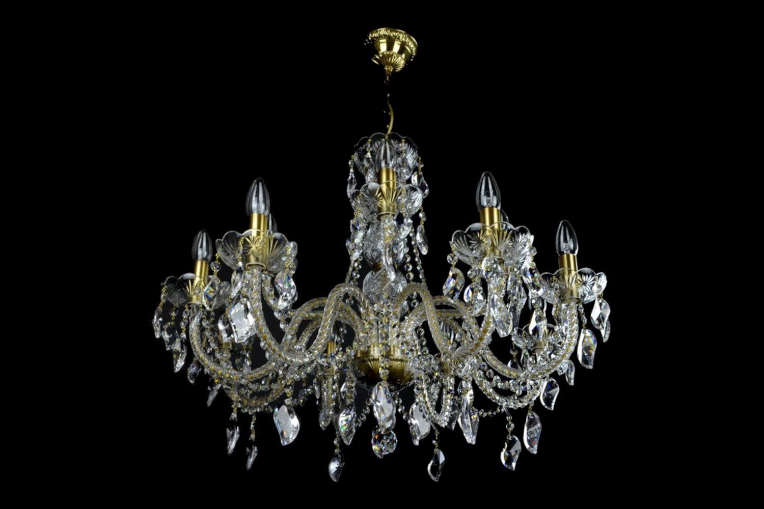 Lampadari & plafoniere: Kronleuchter Charm 12 Gold – Nuovo e nell'imballaggio originale da Glattfelden venduto da Bohemiancrystal 3