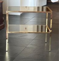 Beistelltisch Messing mit Glasplatte