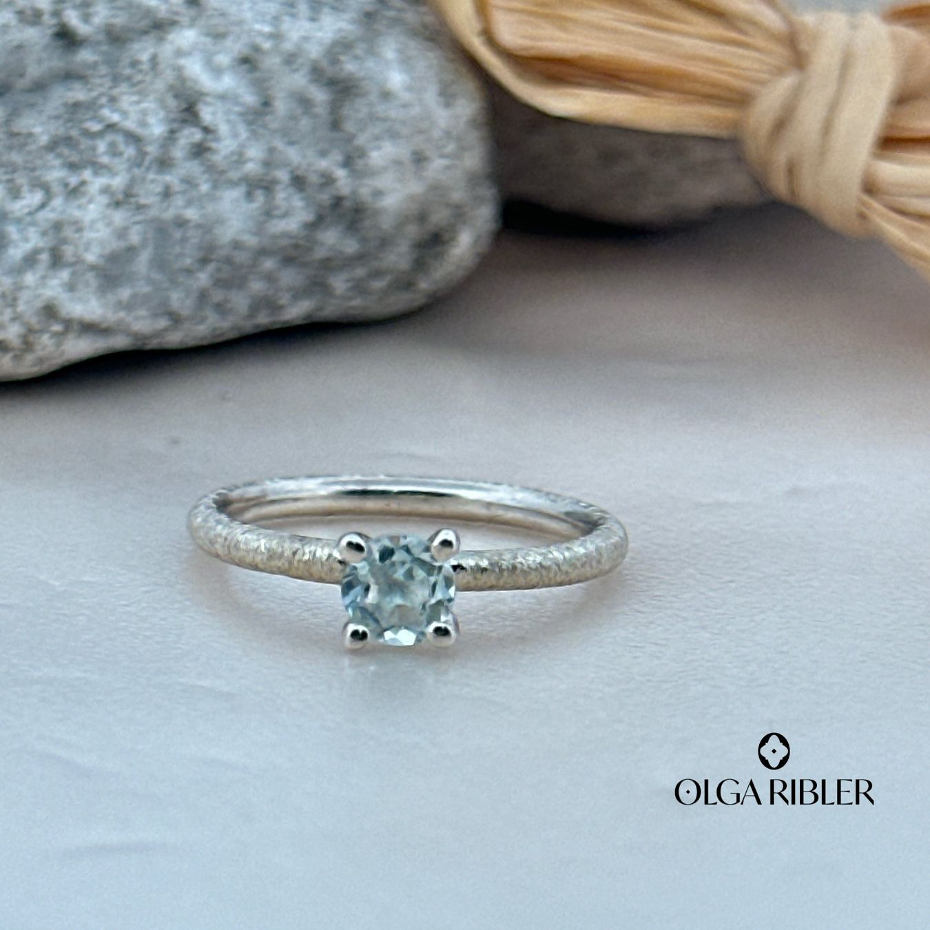 Olga Ribler Anelli: Blau Topas Ring Silber matt 54 – Nuovo (secondo la descrizione) da Luzern venduto da byolgaribleroutlet 6