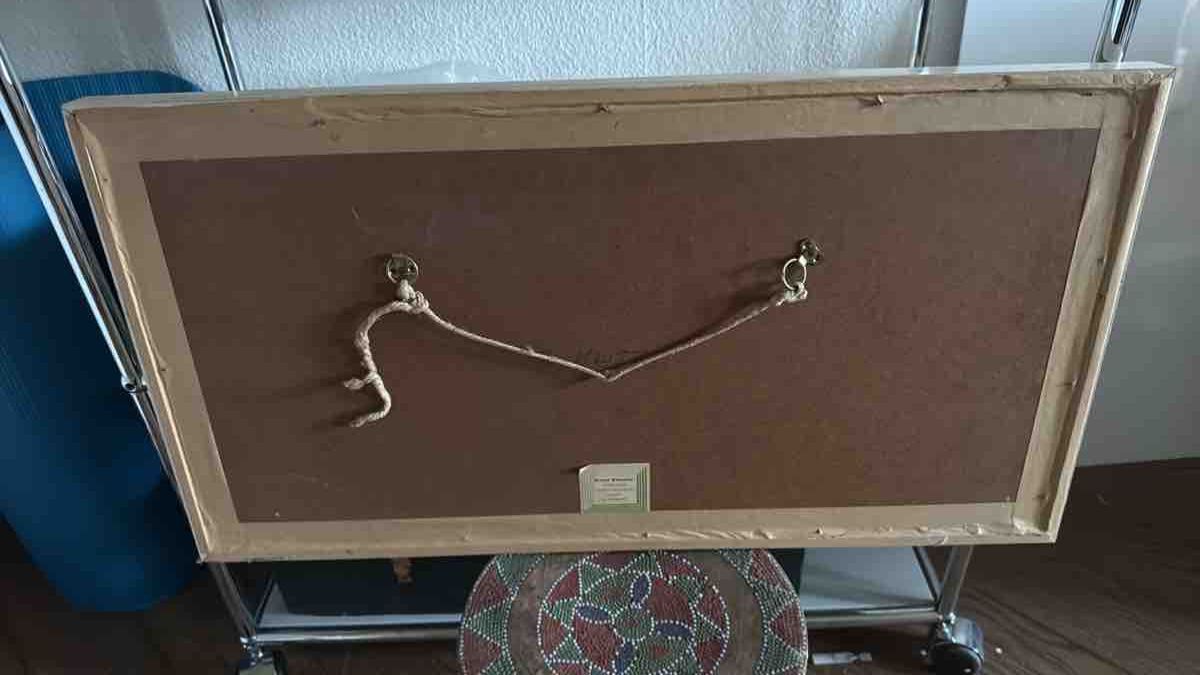 Gemälde: Abstraktes Wandbild gerahmt – Gebraucht aus Bern von Space-Bubble 3