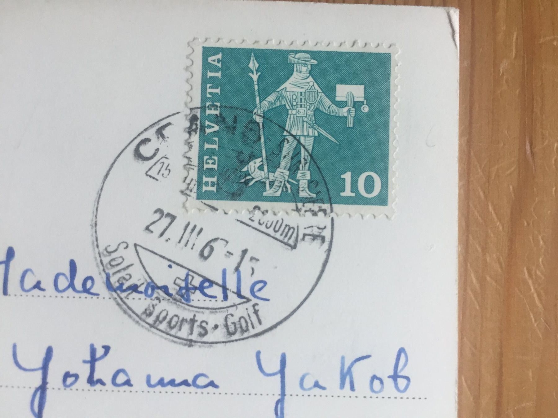 Cartoline postali: Lac Moubra mit Weisshorn - AK 1967 – Usato da Oberuzwil venduto da Henri09 1