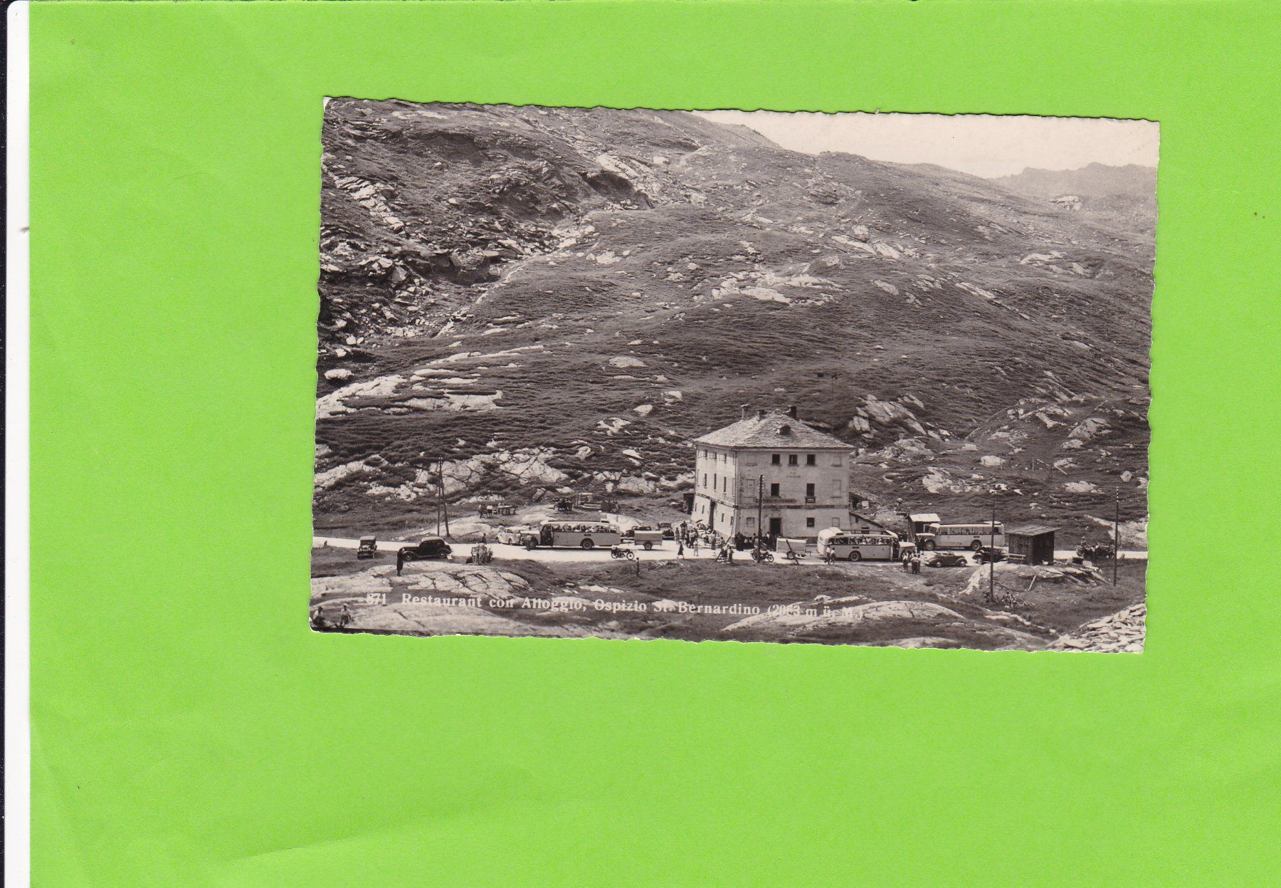 Cartoline postali: Ospizio San Bernardino-Oldtimer-Postauto – Usato da St. Peterzell venduto da neckertal