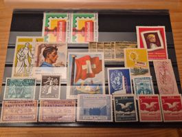 CH-Vignetten/Marken auf Karte E3 Zustand gem. Bilder