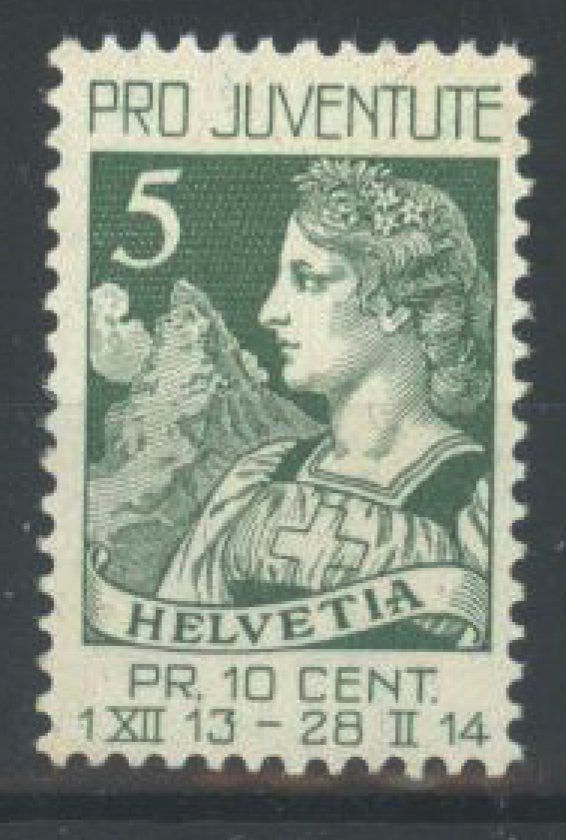 Alle Briefmarken: 1913, J1, Pro Juventute ** – Gebraucht aus Willisau von Vollstempel