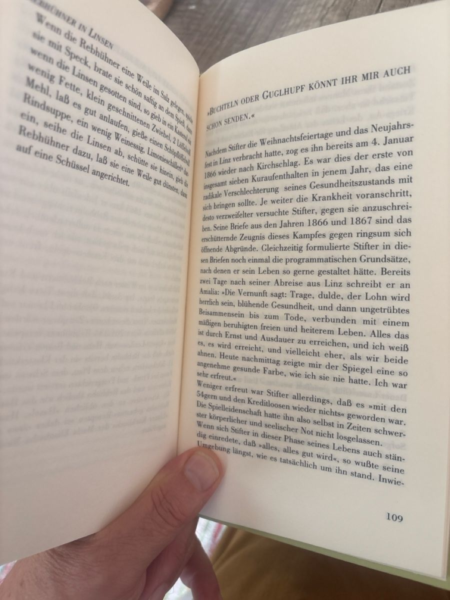 Bücher: SuppeTaubeSpargel Essen u trinken mit Adalbert Stifter – Gebraucht aus Schaffhausen von Reporter 4