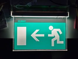 Notausgang Lampe EXIT ohneAkku 230V Almat Alec Z34 D CCFL300