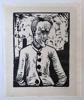 ERICH HECKEL - Holzschnitt "Der Narr", 1917