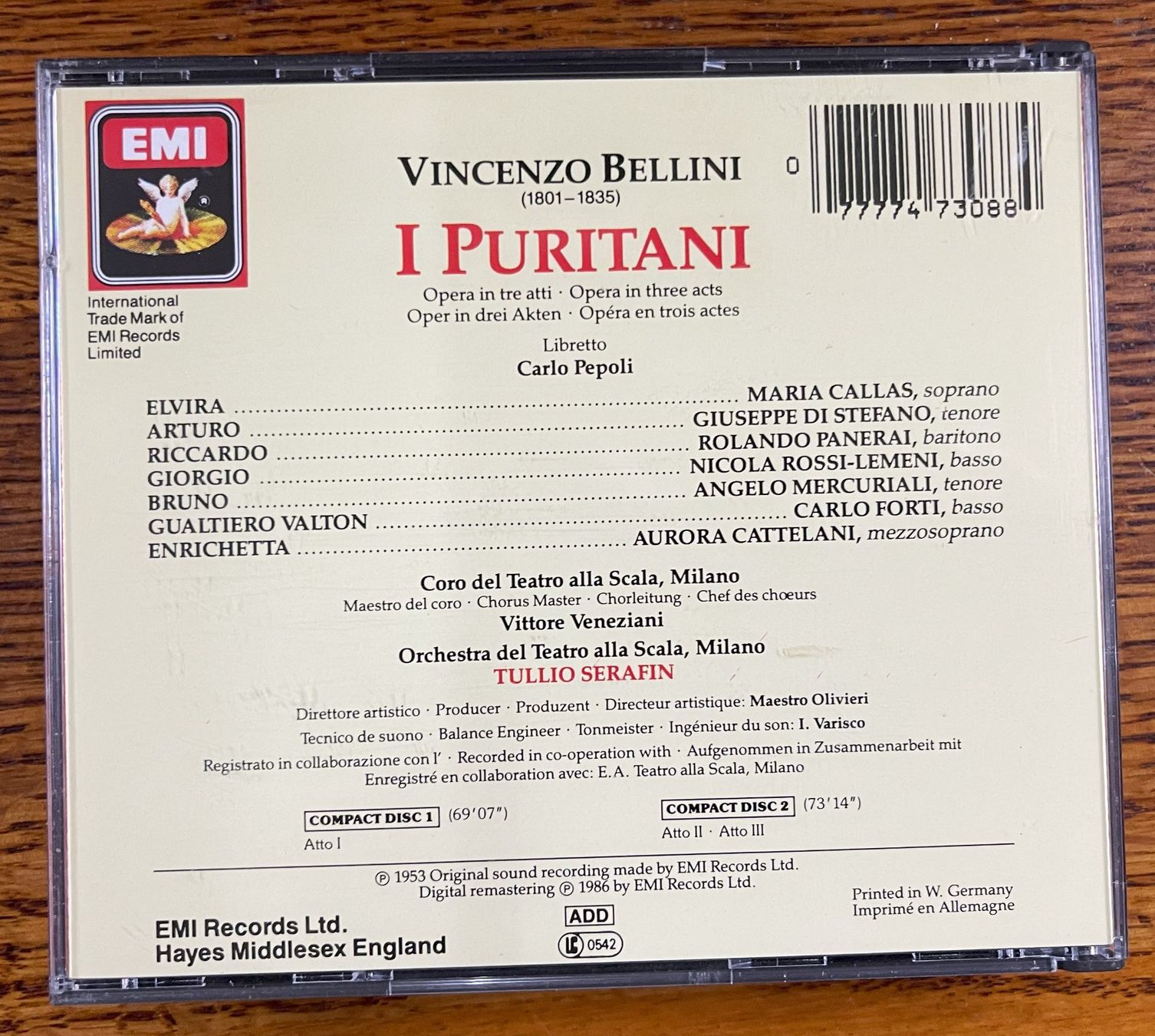 CD: 2CD Box - Vincenzo Bellini: I PURITANI – Usato da Oftringen venduto da Vucki 2