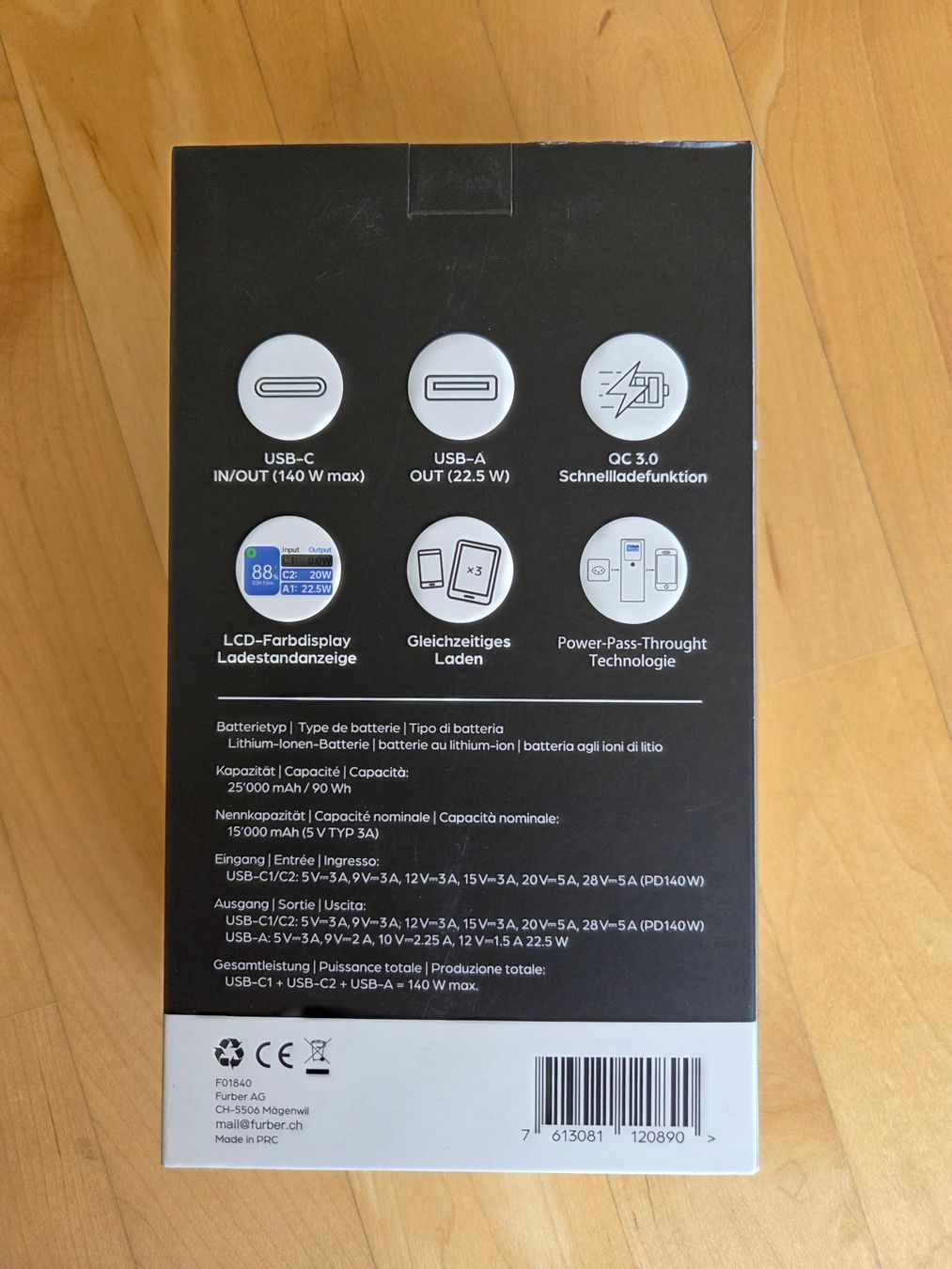 Ladegerät: Powerbank onit, 140W, neu – Neu und originalverpackt aus Landquart von MariaMagna 1