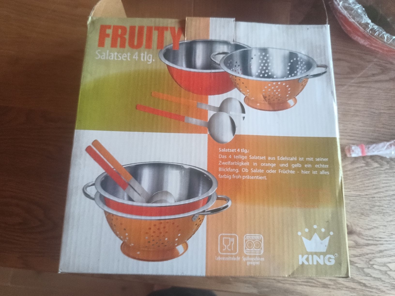 Schalen: Salatschüsselset  4-teiligEdelstahl  – Neu und originalverpackt aus Burgdorf von Bxblau 4