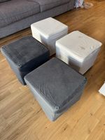IKEA Pällbo Hocker Set 4 Stück grau und weiss
