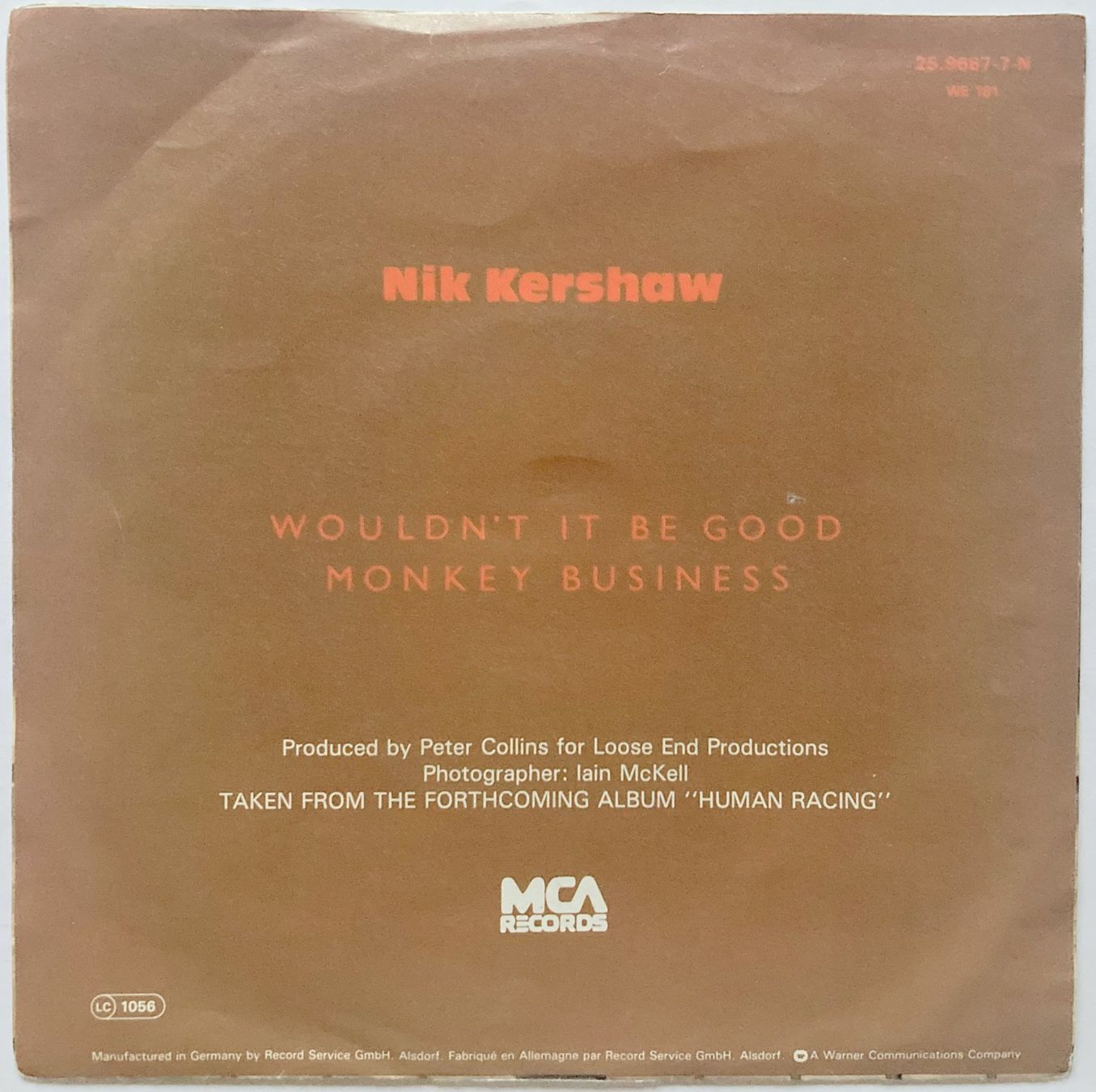 Schallplatten: NIK KERSHAW - WOULDN'T IT BE GOOD – Gebraucht aus Bottens von hotter-than-hell 1