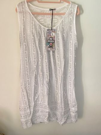 DAMEN SOMMERKLEID,WEISS-HELLGRAU