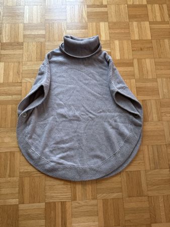 FFC Wool Poncho Grey One Size