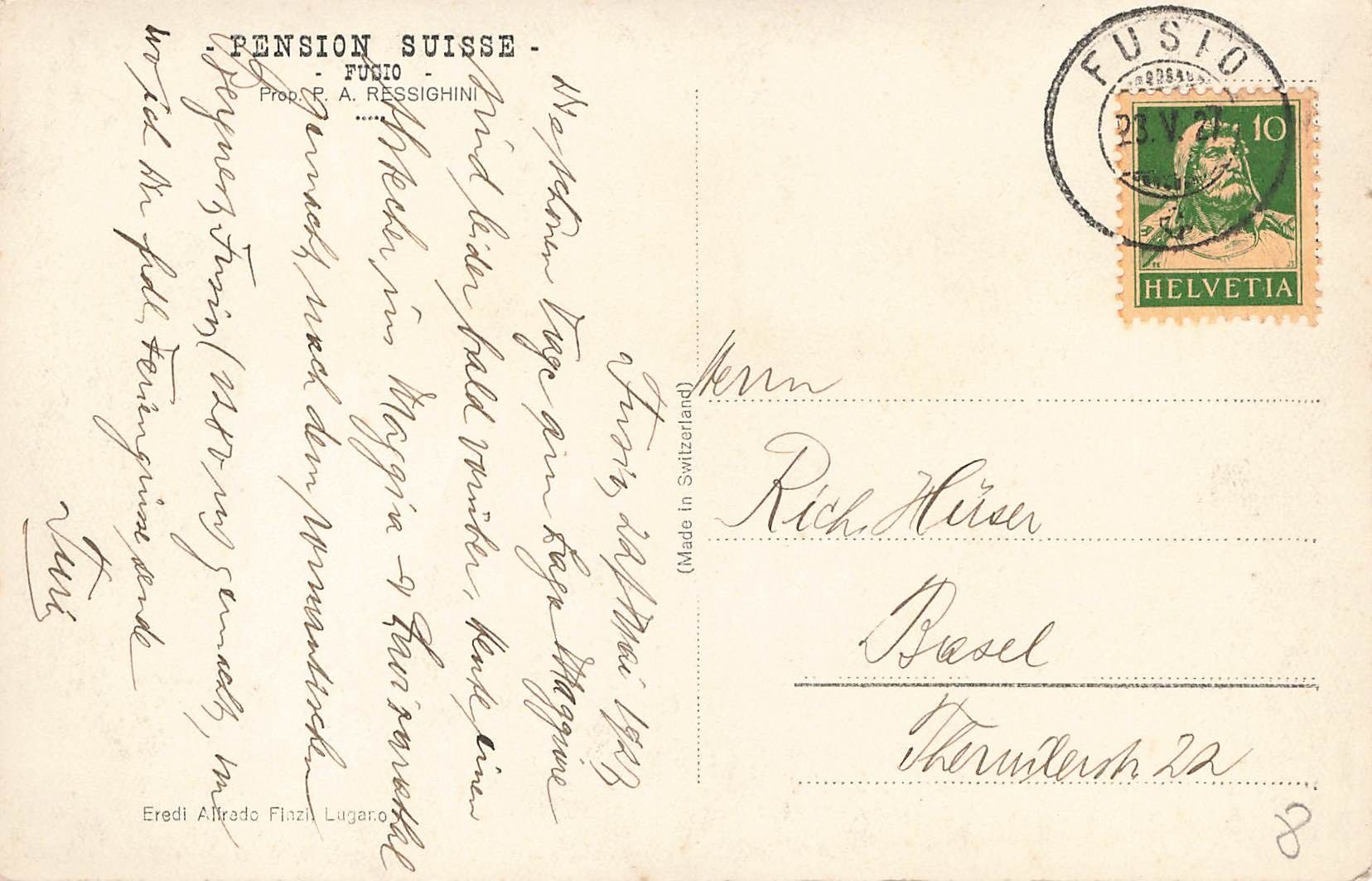 Cartoline postali: Fusio valle maggia – Usato da Biasca venduto da Blenio71 1