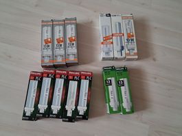 DIVERSE STECKSOCKEL LAMPEN 13 WATT 4 PIN  13 X