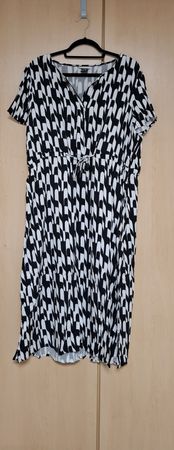 Street One Kleid Gr. 44 (XXL), schwarz-weiss gemustert