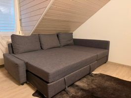 Eckbettsofa (IKEA - FRIHETEN) mit Bettkasten, dunkelgrau