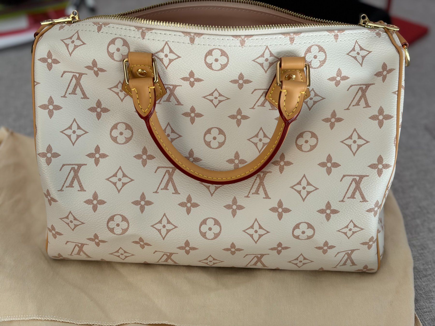 Louis Vuitton Borse da donna: Louis Vuitton Speedy 30 panna e beige – Nuovo (secondo la descrizione) da Sorengo venduto da at217 2