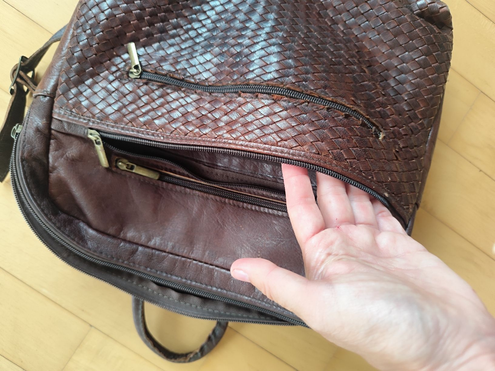 Zaini: Echte Leder Rucksack Braun, Vintage – Usato da Zürich venduto da Claudia_Zueri 4