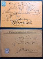Zwei Ziffermuster Briefe von Altnau nach Güttingen