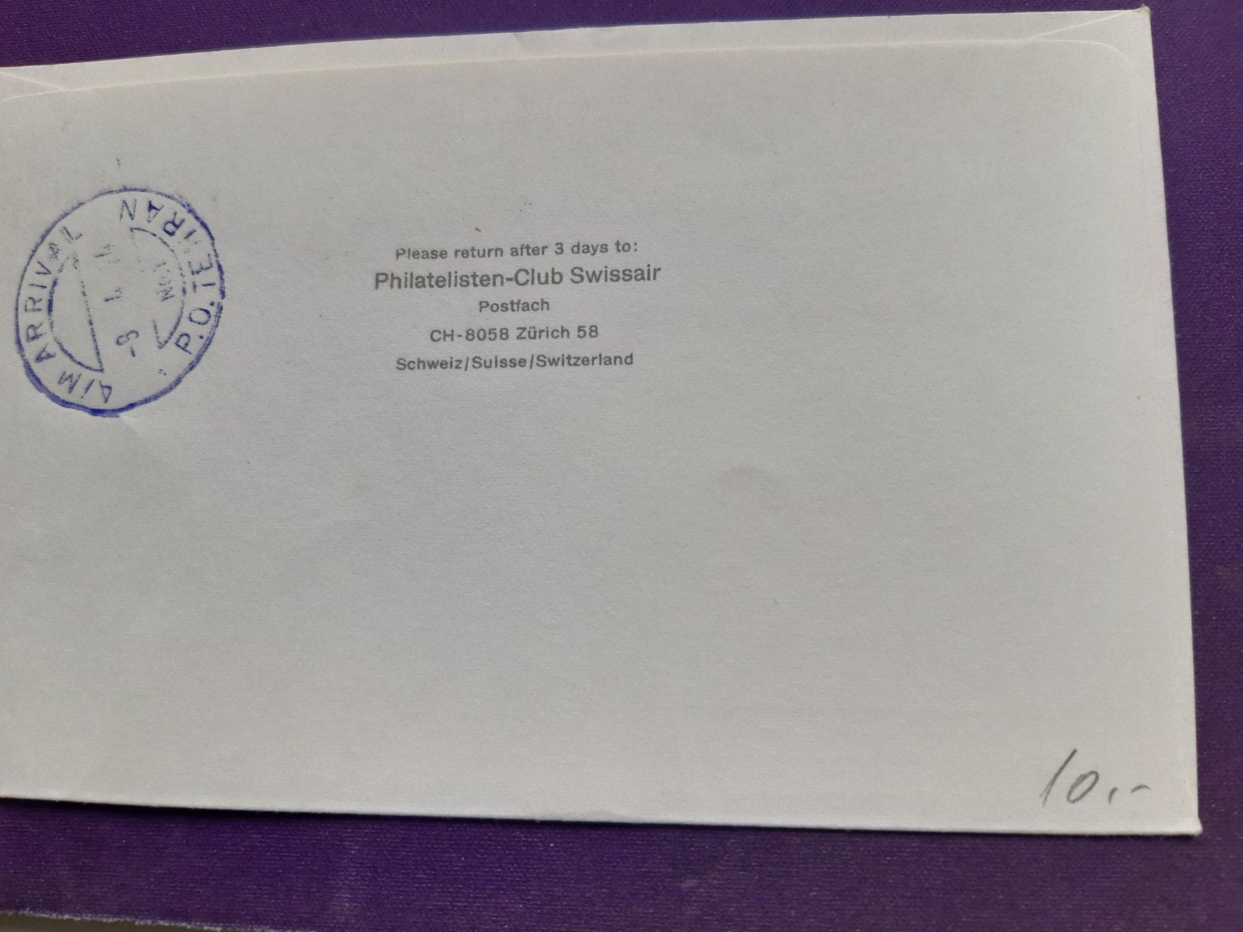 Tutti i francobolli: Flugbrief Nonstop Vaduz-ZH-TEHERAN, 3.4.74, eingeschrieben – Nuovo (secondo la descrizione) da Wangs venduto da weisstannen01 3