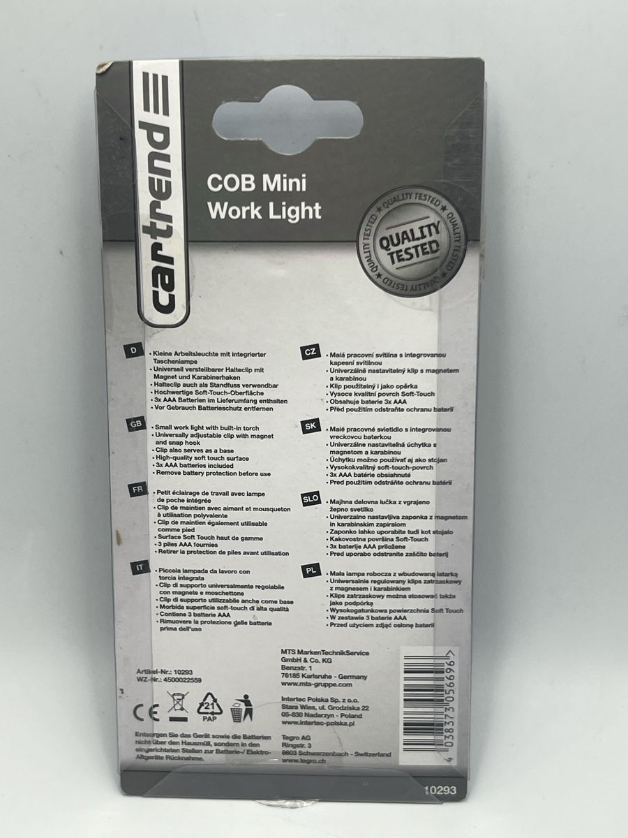 Lampade: Neue Cartrend COB Mini Arbeitsleuchte - Super hell! – Nuovo e nell'imballaggio originale da Emmen venduto da VK-Retail 1