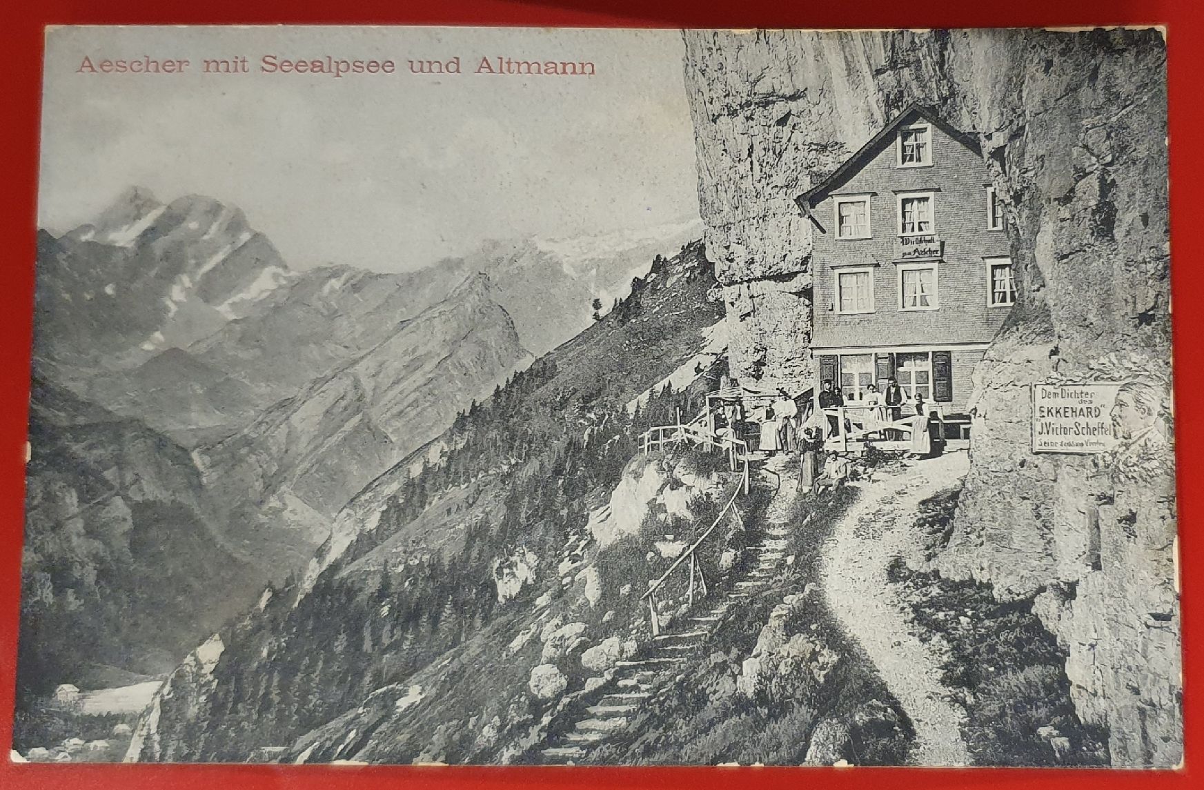 Cartoline postali: 3 Ansichtskarten Aescher  - Wildkirchli – Usato da Kreuzlingen venduto da Rschweiz1 2