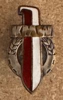 POLNISCHES MILITÄR VINTAGE EMAILLE ABZEICHEN AUF SCHRAUBE
