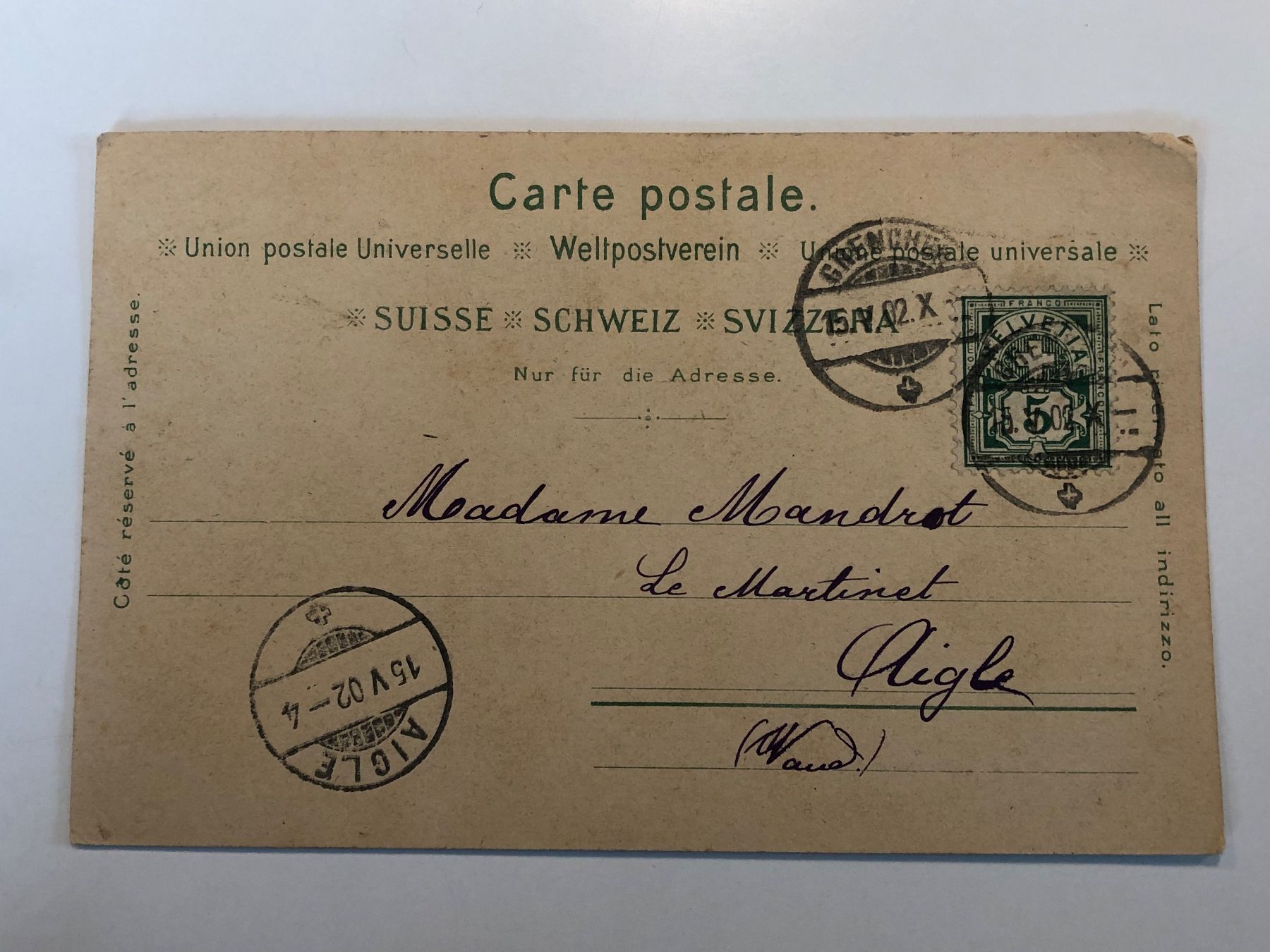 Cartoline postali: antike LITHO Ansichtskarte GRENCHEN SO – Usato da Lufingen venduto da Rac0 1