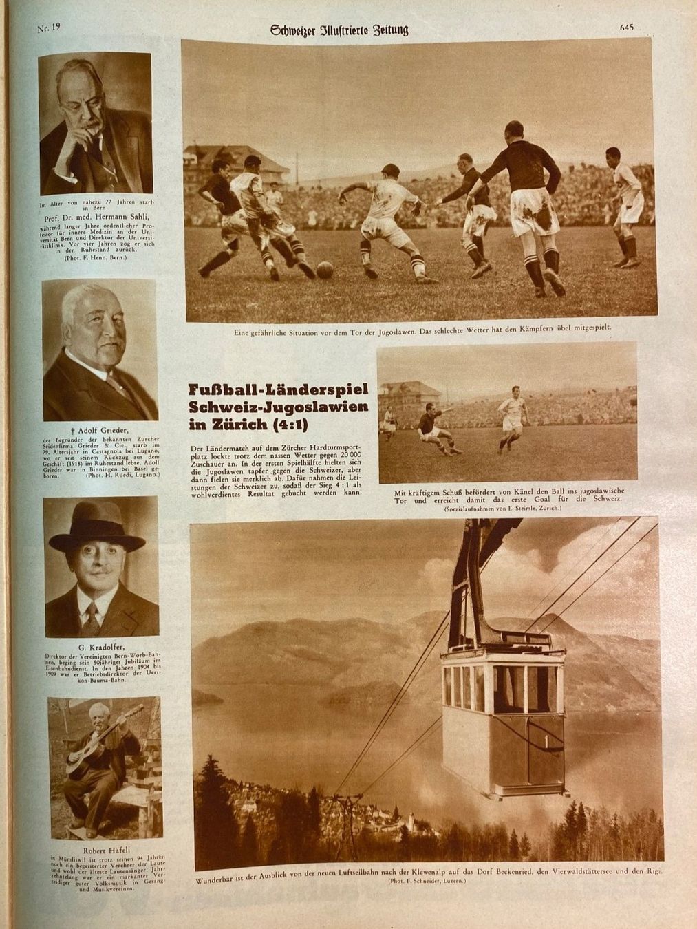 Riviste & Magazine: Zeitschrift Schweizer Illustrierte 1933 10. Mai Nr. 19 – Usato da Oberägeri venduto da Nussbi6 8
