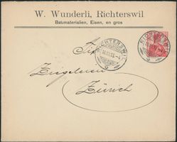 ZH Richterswil - Helvetia - Brief - Privatganzsache