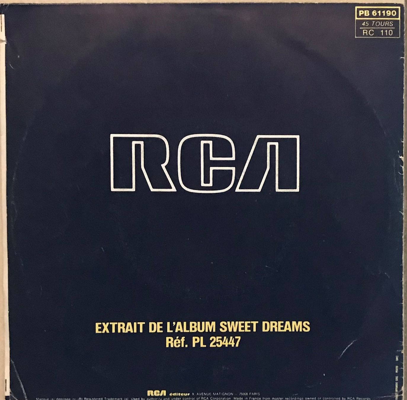 Schallplatten: EURYTHMICS - SWEET DREAMS – Gebraucht aus Bussigny von  1