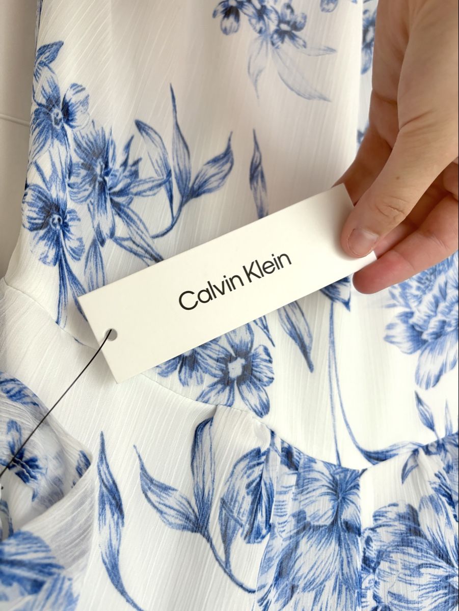 Calvin Klein Vestiti: Calvin Klein - White and blue dress – Nuovo e nell'imballaggio originale da Tagelswangen venduto da fireiceprincess 6