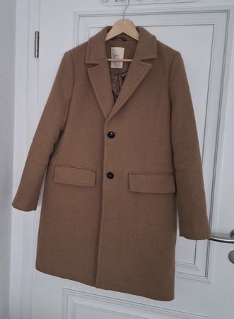 Esprit Mantel Gr. L (Camel / Beige) 30 % Wolle feine Details