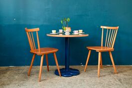 Table ronde pied central style Art Déco vintage rétro