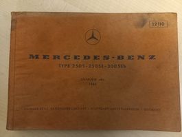 Oldtimer Mercedes 250S / 250SE / 300SEB Ersatzteilkatalog 2