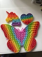 Pop It Fidget Toys Butterfly Unicorn Heart Set NEW