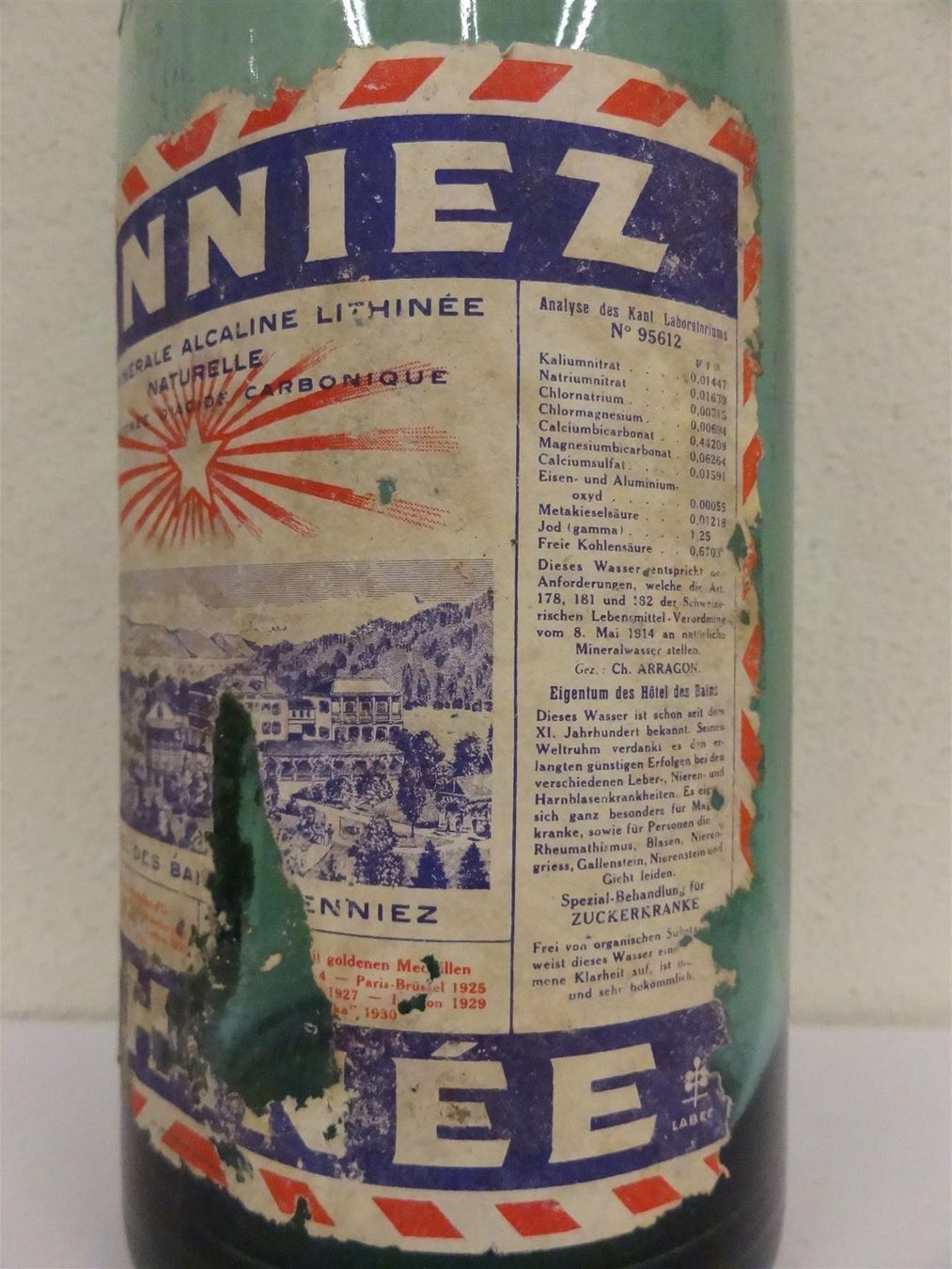 Bicchieri, Caraffe & Bottiglie: Flasche HENNIEZ LITHINÉE ST. PREX 1946 – Usato da Kerzers venduto da Flaschenposten 3