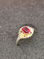 Art Deko 835er Silber Ring mit schmuckstein um 1930j Top