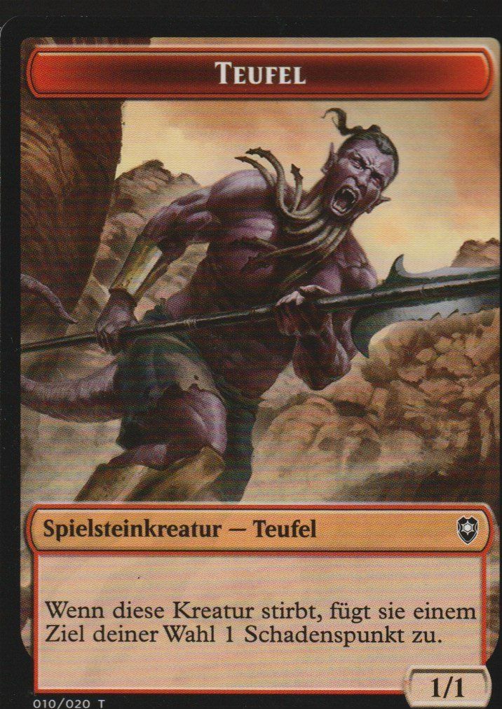 Magic The Gathering Sammelbilder & Trading cards: TCG Magic The Gathering MTG CLB 010 T token Teufel – Neu (gemäss Beschreibung) aus Vezia von Aquarius_Age