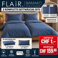 FLAiR Bamako Bettwäsche 2er Set 160x210 Baumwolle NEU
