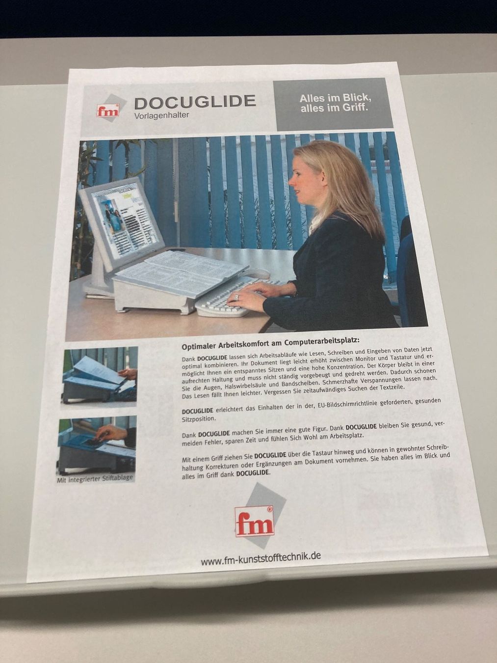 Altri mobili per ufficio: DOCUGLIDE Vorlagenhalter, neu Originalverpackt. – Nuovo e nell'imballaggio originale da Bern venduto da ergonomie49 2