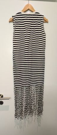 Zara Dress Striped Fringe Size M Used